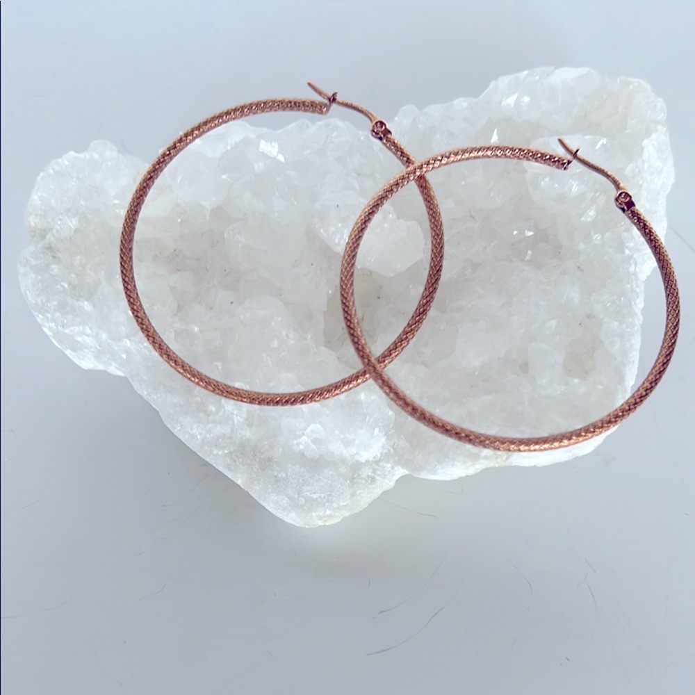 Elegant Rose Gold Hoop Earrings